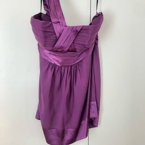 One strap purple silk top